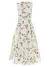 Giambattista Valli Flowered Sleeveless Midi Dress In White