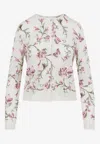 Giambattista Valli Floral-embroidered Cashmere Cardigan In Multicolor