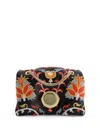 Giambattista Valli Floral-embroidery Shoulder Bag In Black