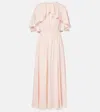 Giambattista Valli Cape Overlay Georgette Dress In Pink