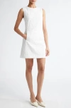 Giambattista Valli Floral Lace Shift Minidress In White