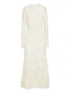 Giambattista Valli Floral-macramé Midi Dress In White