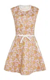 Giambattista Valli Floral Brocade Sleeveless Mini Dress In Pink