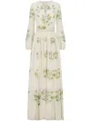 Giambattista Valli Floral-print Belted Maxi Dress In White