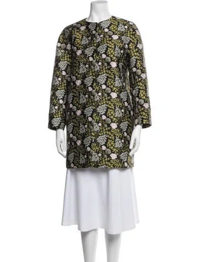 Pre-owned Giambattista Valli Floral Print Coat In Multicolor