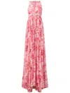 Giambattista Valli Floral-print Georgette Gown In Pink