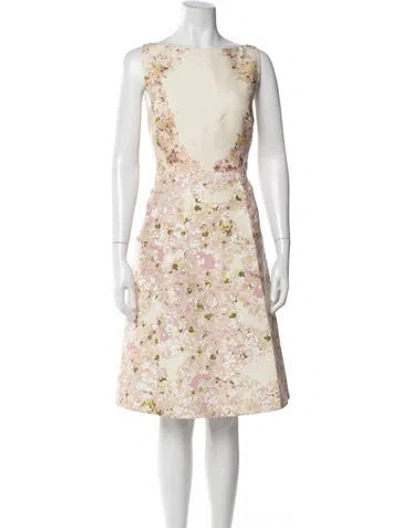 Pre-owned Giambattista Valli Floral Print Knee-length Dress In Multi