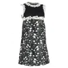 Giambattista Valli Floral Print Lace Detail Mini Shift Dress In Multicolor Polyester In Multi