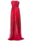 Giambattista Valli Floral Print Maxi Dress In Red