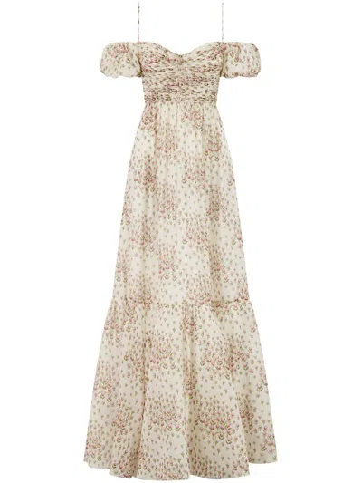 Giambattista Valli Floral Silk Georgette Maxi Dress In Multicolor
