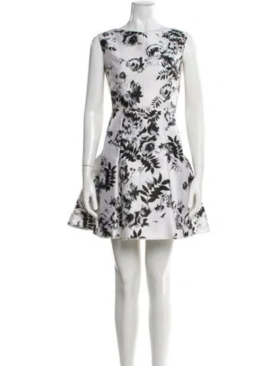 Pre-owned Giambattista Valli Floral Print Mini Dress In Neutral