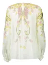 Giambattista Valli Floral-print Pleated Blouse In Multi