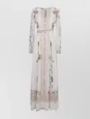 Giambattista Valli Silk Maxi Dress With Floral Embroidery In White