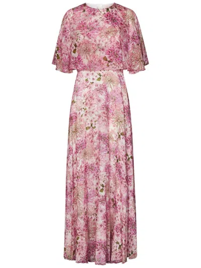 Giambattista Valli All-over Floral Print Dress In Rosa