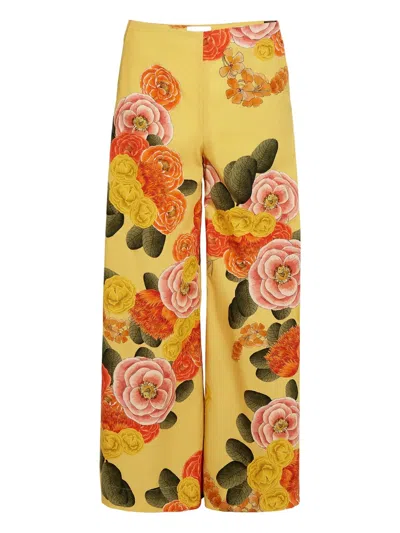 Giambattista Valli Floral Trousers In Multi