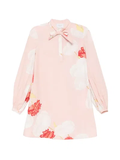 Giambattista Valli Floral-print Mini Dress In Pink