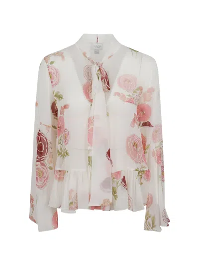 Giambattista Valli Floral-print Silk Blouse In Multi