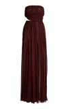 Giambattista Valli Fluid Jersey Maxi Dress In Brown