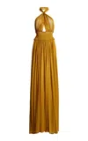 Giambattista Valli Fluid Jersey Maxi Dress In Yellow