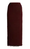 Giambattista Valli Fluid Jersey Midi Skirt In Brown