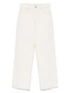 Giambattista Valli Frayed-edges Jeans In White