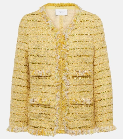 GIAMBATTISTA VALLI FRINGED BOUCLÉ JACKET