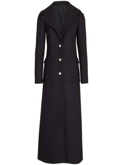 Giambattista Valli Gabardine Coat In Black