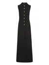 Giambattista Valli Button-front Sleeveless Maxi Gilet In Black