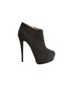 Giambattista Valli Giuseppe Zanotti Platform Heel Ankle Boots In Gray Suede In Grey