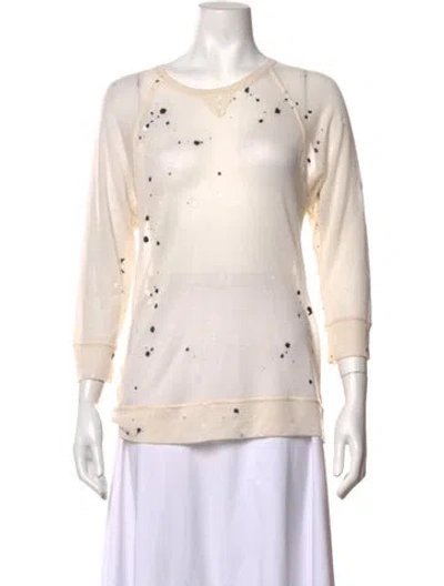 Pre-owned Giambattista Valli Graphic Print Crew Neck Sweater In Neutrals