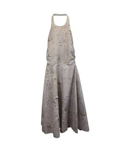 Giambattista Valli Halter Neck Spring 2009 Dress In Ivory Silk In White