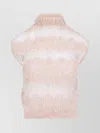 Giambattista Valli High Neck Sleeveless Knit Top With Lace In White