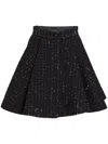 Giambattista Valli High-rise Bouclé Flared Skirt In Black