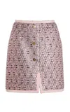Giambattista Valli High-rise Bouclé Mini Skirt In Light Pink