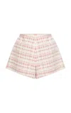 Giambattista Valli High-rise Cotton Boucle Shorts In Pink