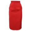 Giambattista Valli High-rise Midi Pencil Skirt In Red Wool In Red