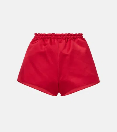 GIAMBATTISTA VALLI HIGH-RISE SATIN SHORTS