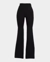 Giambattista Valli High-rise Shimmering Flared Trousers In Black