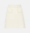 Giambattista Valli High-rise Wool-blend Tweed Miniskirt In Weiss