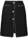 Giambattista Valli High-waisted Tweed Mini Skirt In Black