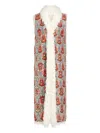 Giambattista Valli Ikat-jacquard Sleeveless Coat In Gray
