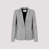 Giambattista Valli Single-breasted Blazer In Wool Blend In Grey