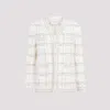 GIAMBATTISTA VALLI IVORY GOLD BOUCLÉ POLYAMIDE JACKET