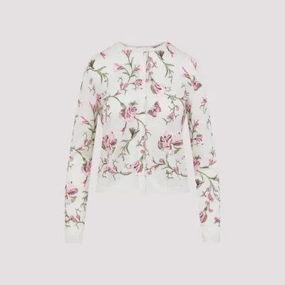 GIAMBATTISTA VALLI IVORY KNITTED WOOL CARDIGAN