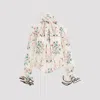 Giambattista Valli Floral-print Silk Blouse In Nude & Neutrals
