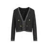 Giambattista Valli Bouclé Sequin-embellished Jacket In Black