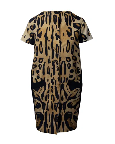 Giambattista Valli Jacket With Pockets In Animal Print Silk In Multi