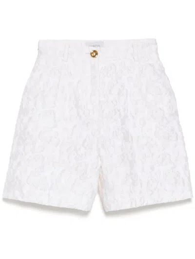 Giambattista Valli Jacquard Shorts In 白色