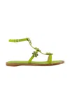 Giambattista Valli Jaipur Embellished Flat Sandals In Green