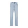Giambattista Valli Flared High-waist Jeans Frayed Hem In Blue